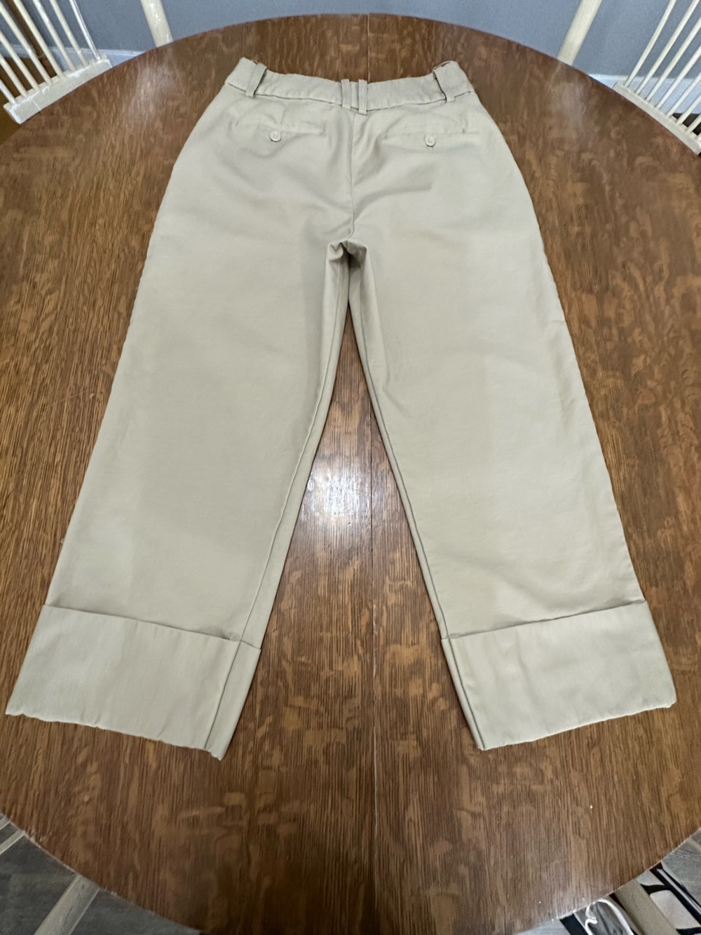 Lauren Ralph Lauren Double-Faced Stretch Cotton Ankle Wide Leg Pants Size 6 - Picture 6 of 12